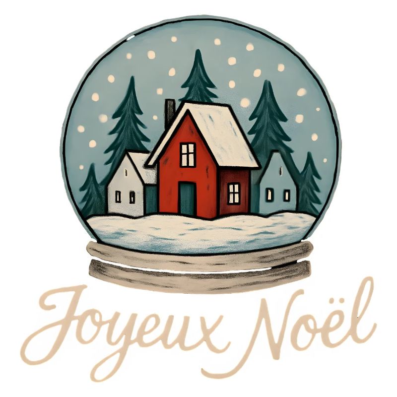 Boule de Noël Maison Rouge