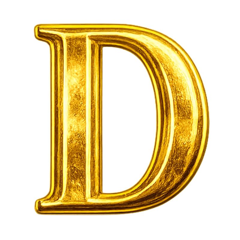 Gold D Monogram