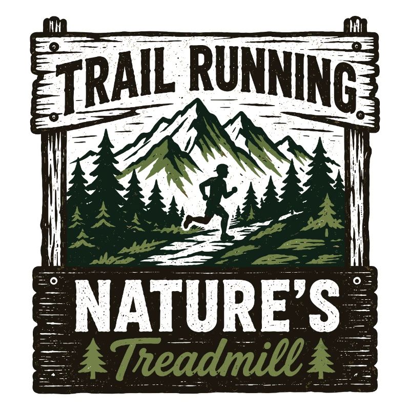 Panneau de la course sur sentier : Nature
