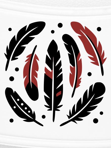 Bird Feathers Circle Logo