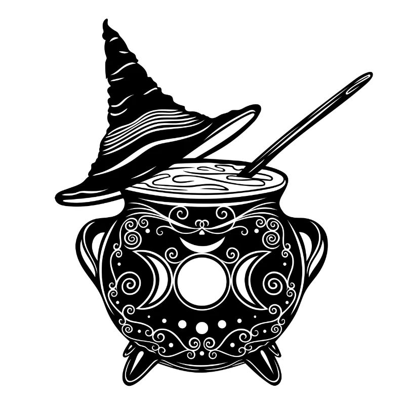 Witch's Cauldron Witch's Hat Witches Walpurgis Night