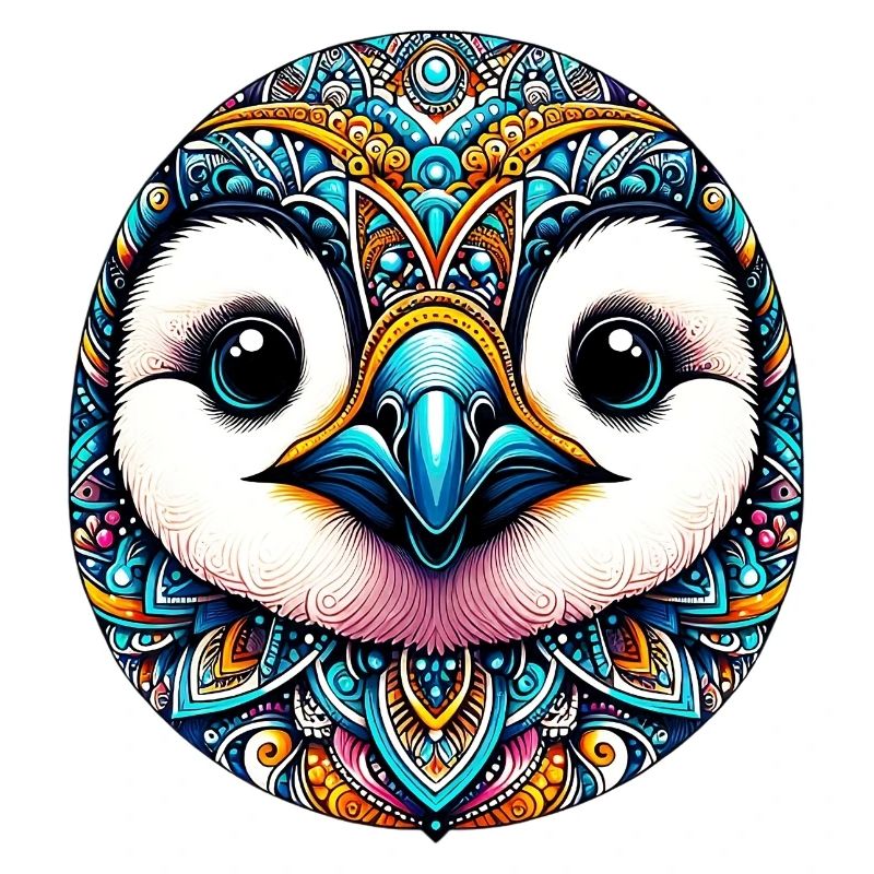 Pingouin décoré de Mandalas