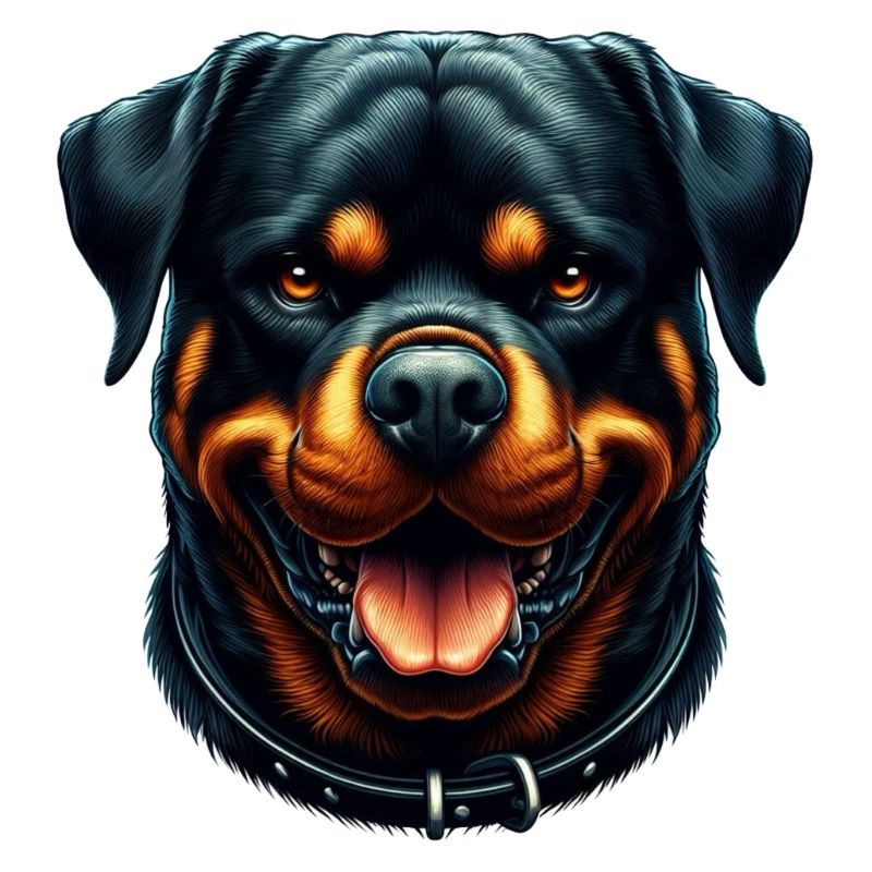 Ein friedlicher Rottweiler
