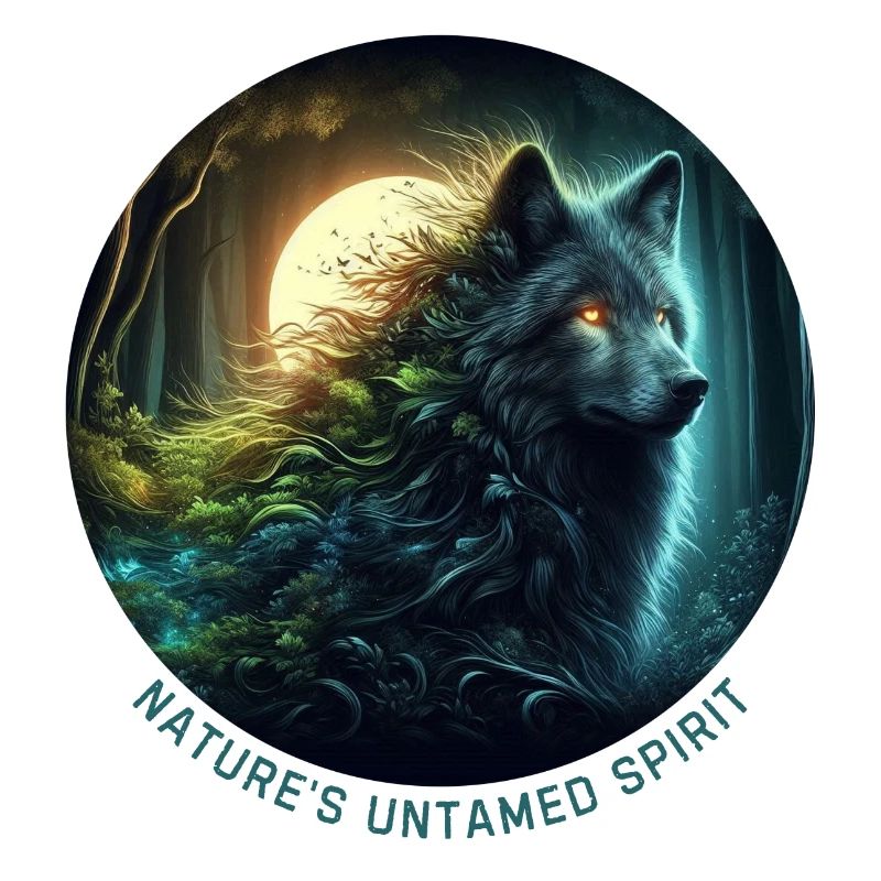 Der Wolf im Nachtwald
