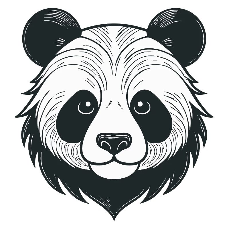Illustration de panda avec une expression ludique