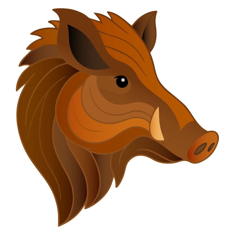 Wild Boar Portrait Expressive Forest Dweller