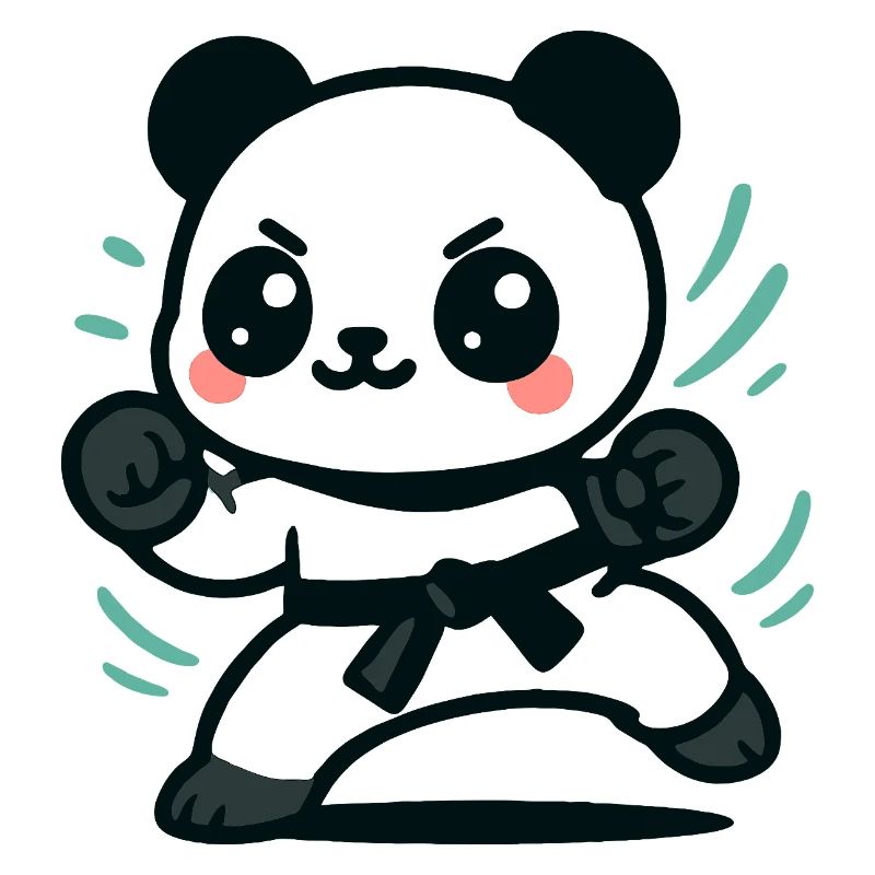 Conception d’arts martiaux Panda mignon