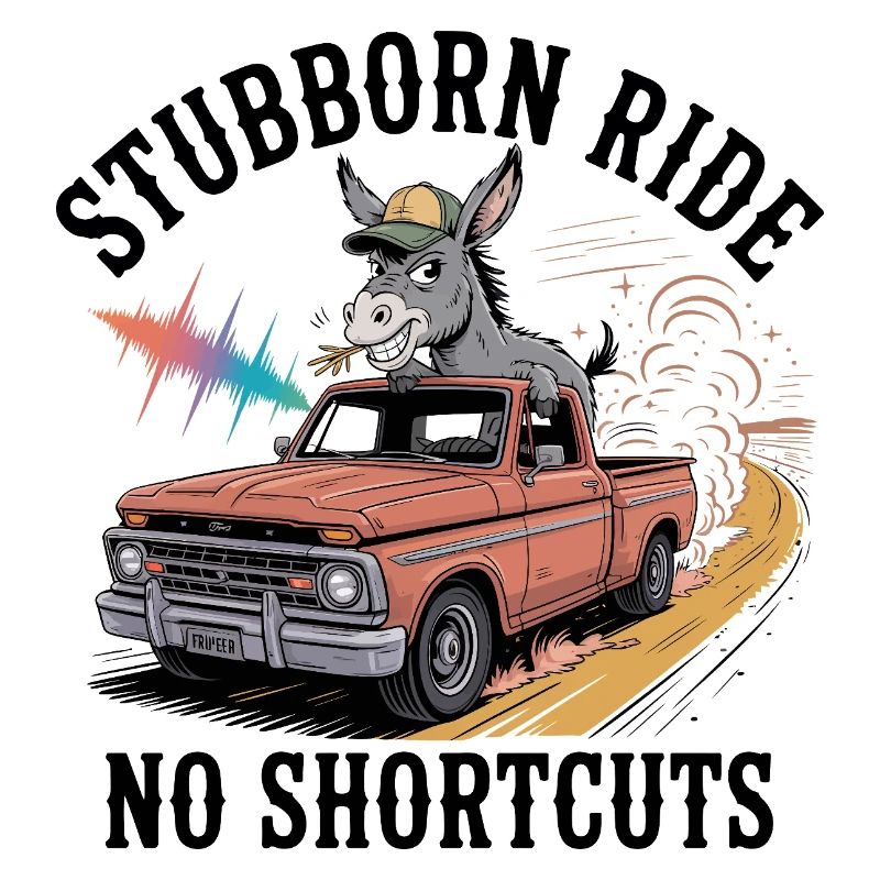 Stubborn Mule on Pickup Run
