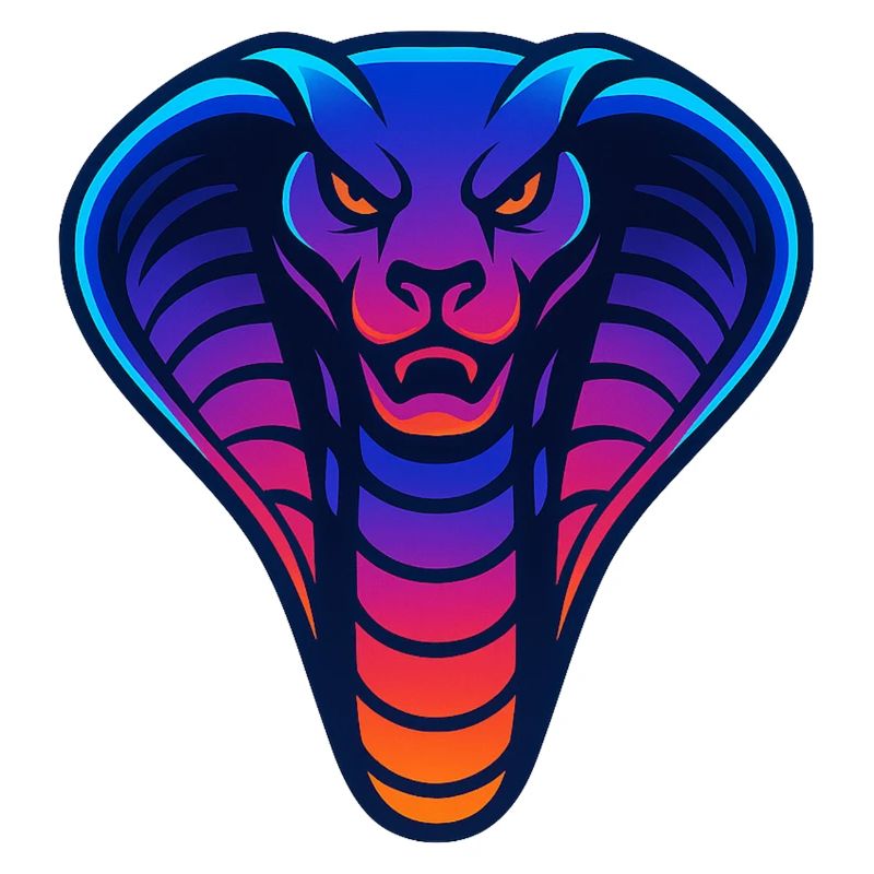 Illustration de dégradé de cobra néon