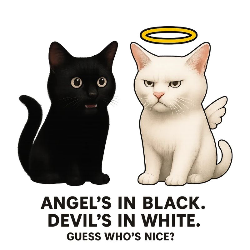 Angel vs. Devil Cats