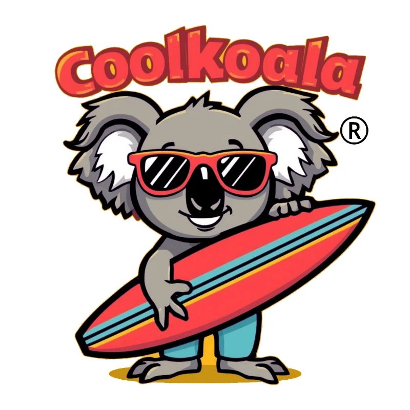 Koala Surfer with Sunglasses