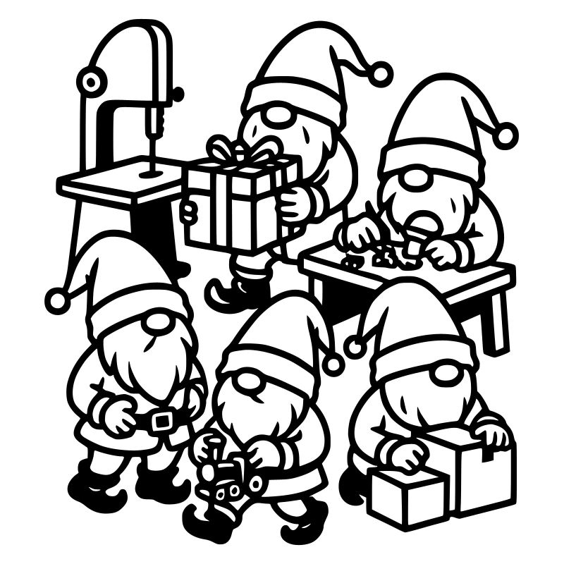 Gnomes at work diligently