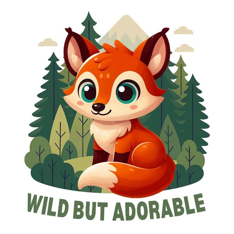 Le renard mignon dans la forêt