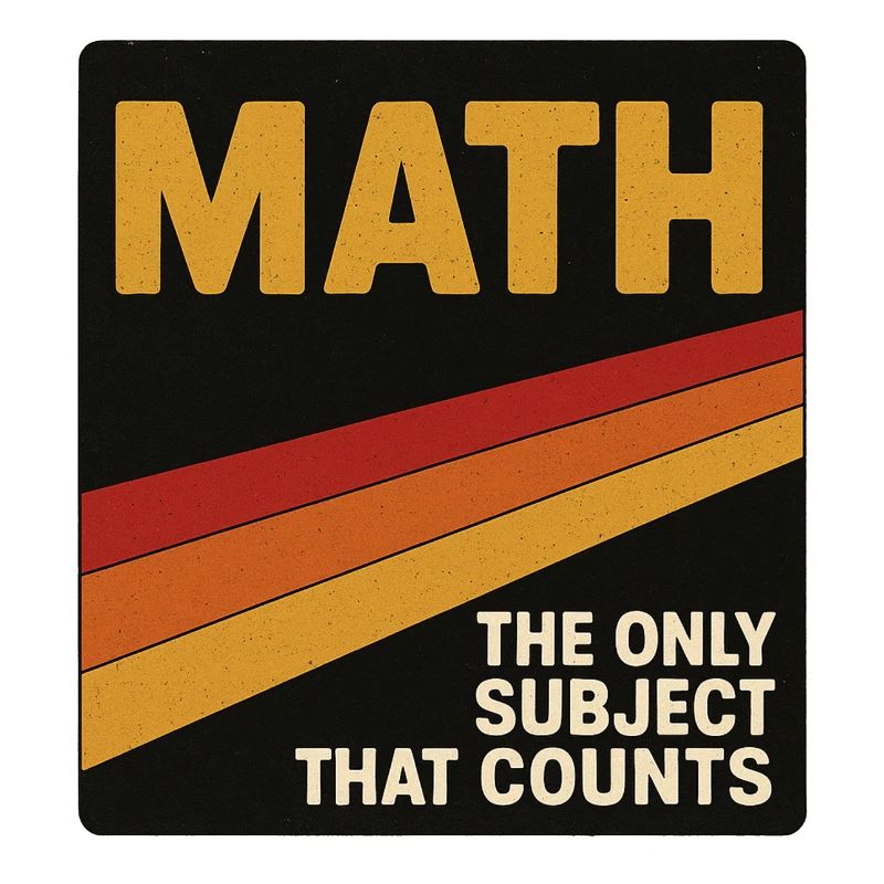 Vintage Math Counts Poster