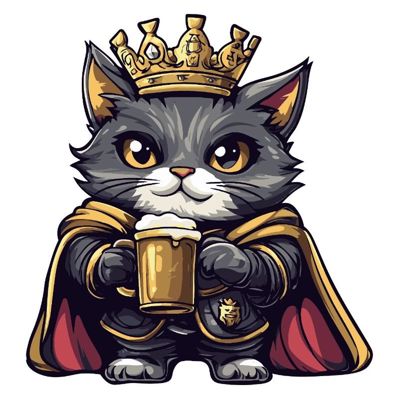 Katze Bier König