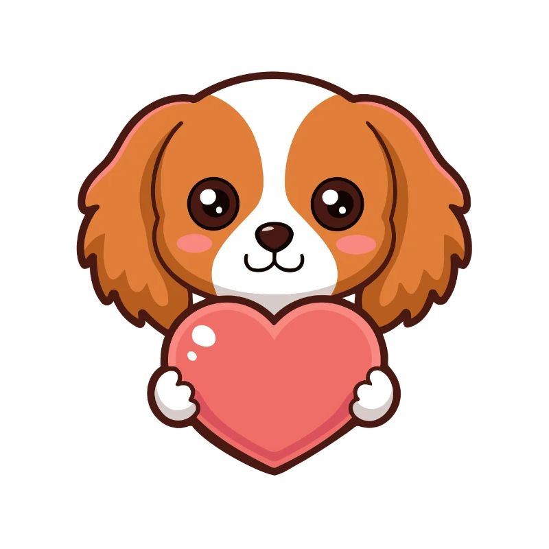 Chiot cœur mignon
