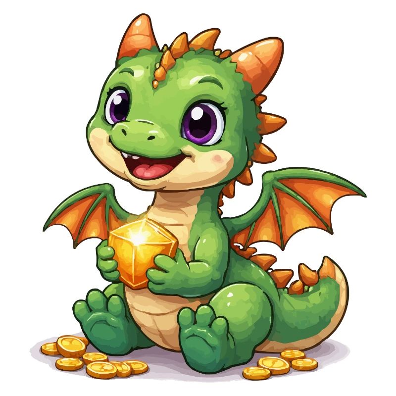 Petit Dragon avec de l’Or