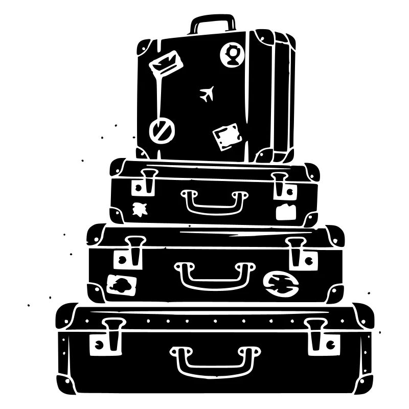 Suitcase Stack Vintage Travel