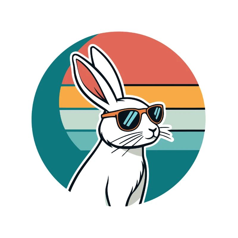 Retro Bunny in the Sun