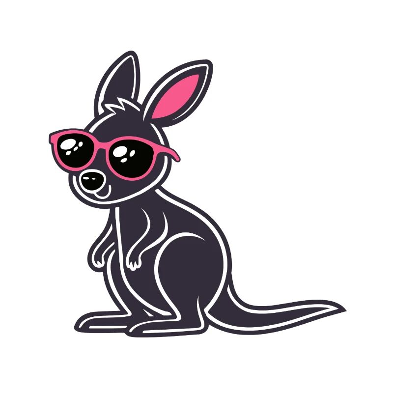 Dark Kangaroo Pink Glasses