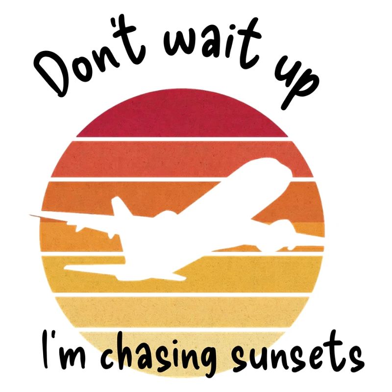 Sunset Airplane Vielflieger Geschenk 