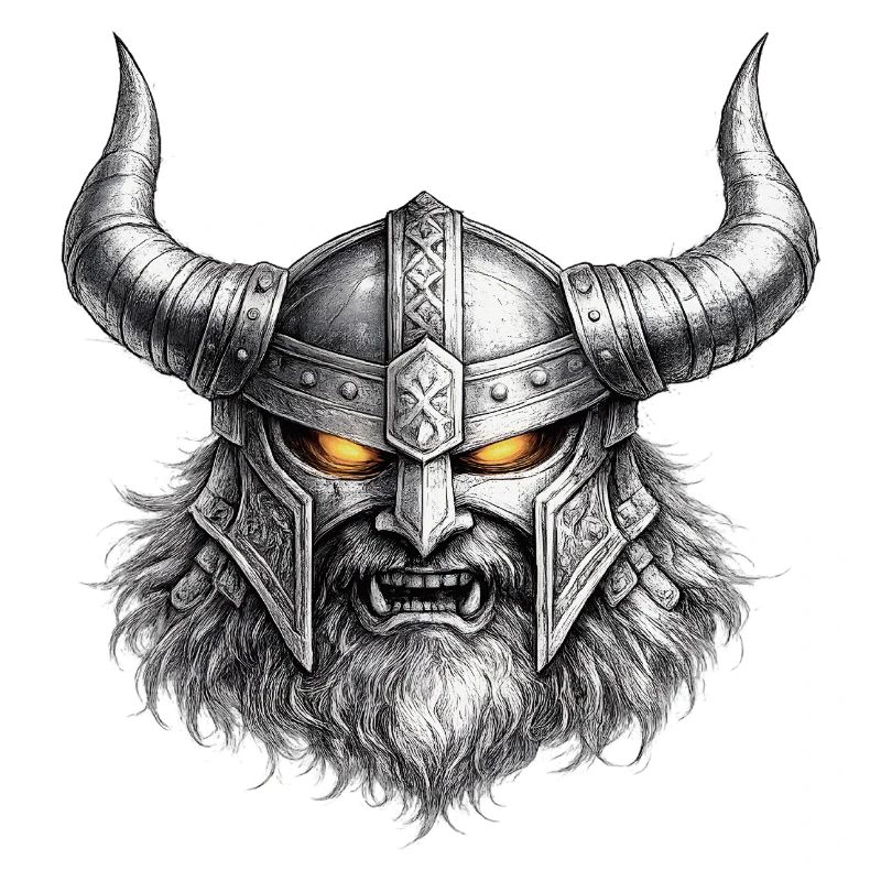 Wikinger-Kriegerhelm-Emblem
