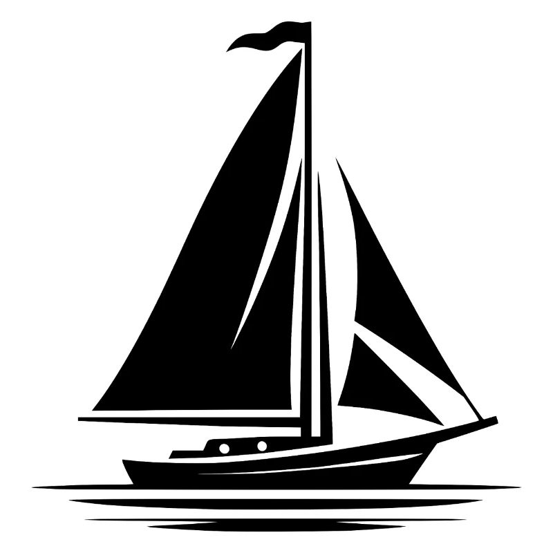 Segelboot Umriss