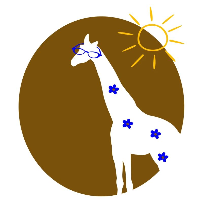 Giraffe mit Sonne
