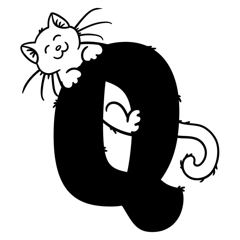 Katze Buchstabe Q