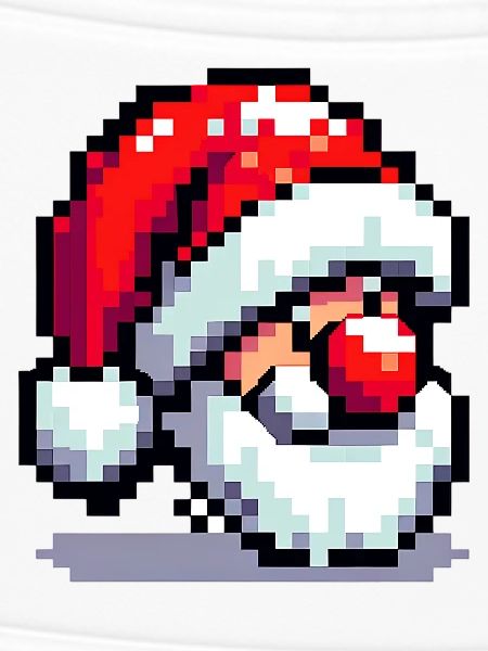 Rote Nase, Pixel-Charme: Weihnachtsmann