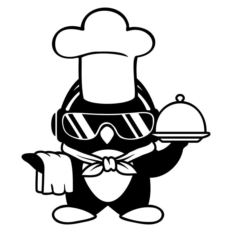 Penguin Chef Chef Chef Hat Cooking Sunglasses