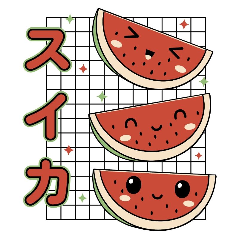 Pastèques Kawaii
