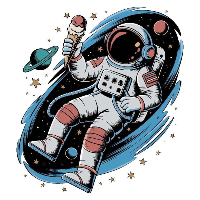 Astronaut Space Space Design with Planets and
