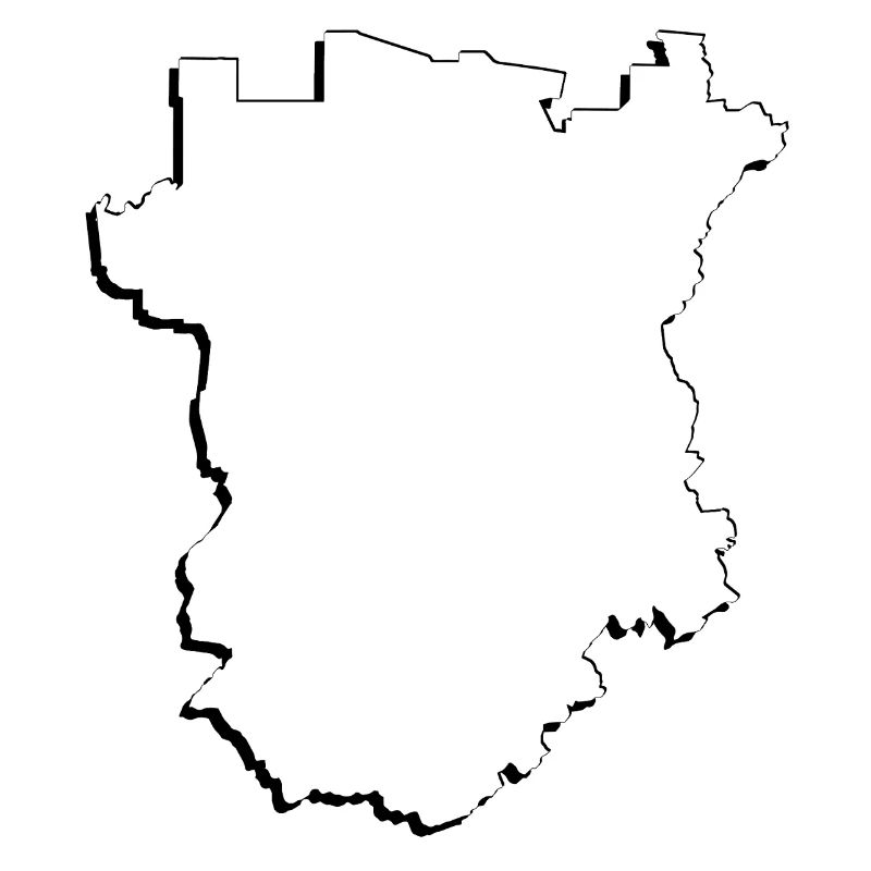 (RU) Chechnya map as an outline