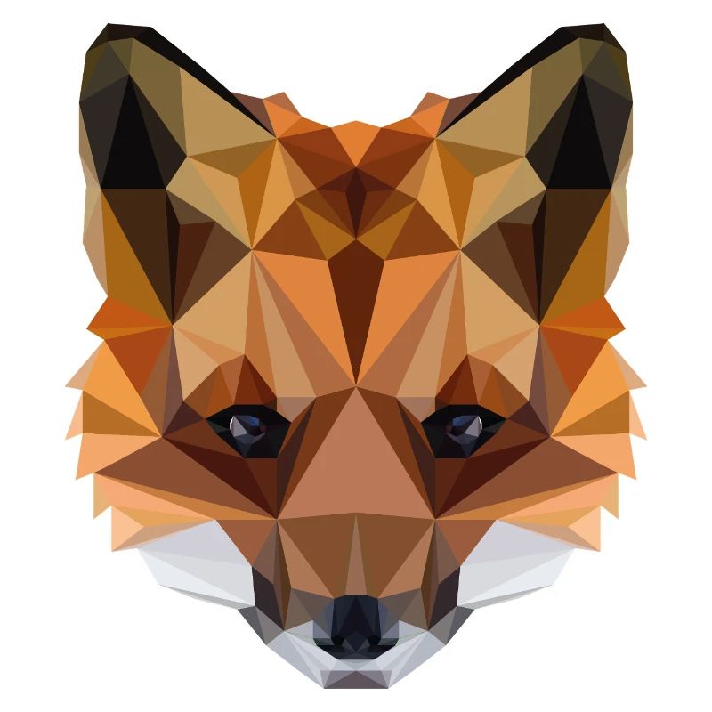 Fuchs Geometrisch – Polygon Art