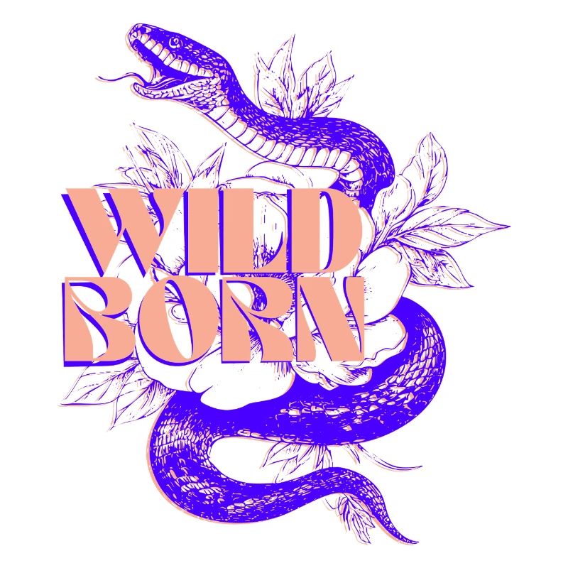 Illustration de serpent né sauvage