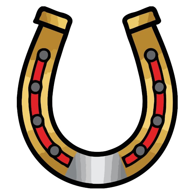 Conception de chance en fer à cheval en or