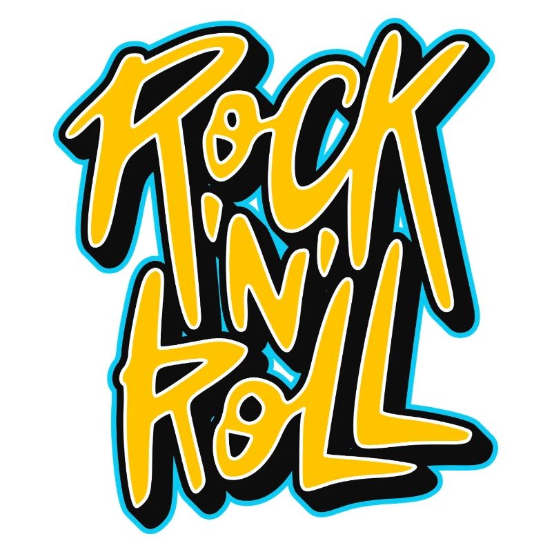 Logo du texte Graffiti Rock 'n' Roll