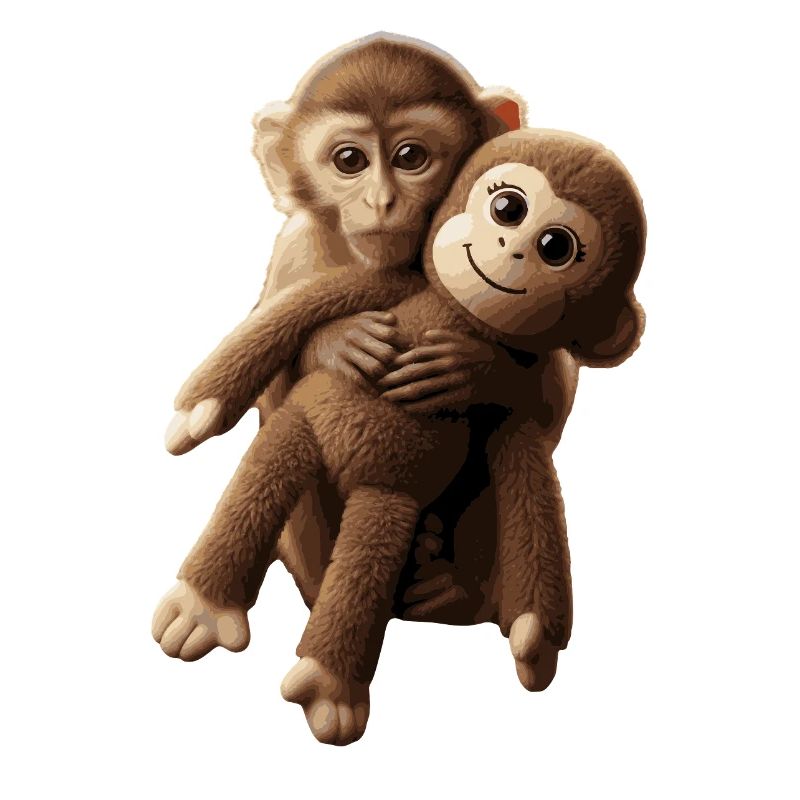 Punch & Stofftier Affe Viral Meme Kuscheltier