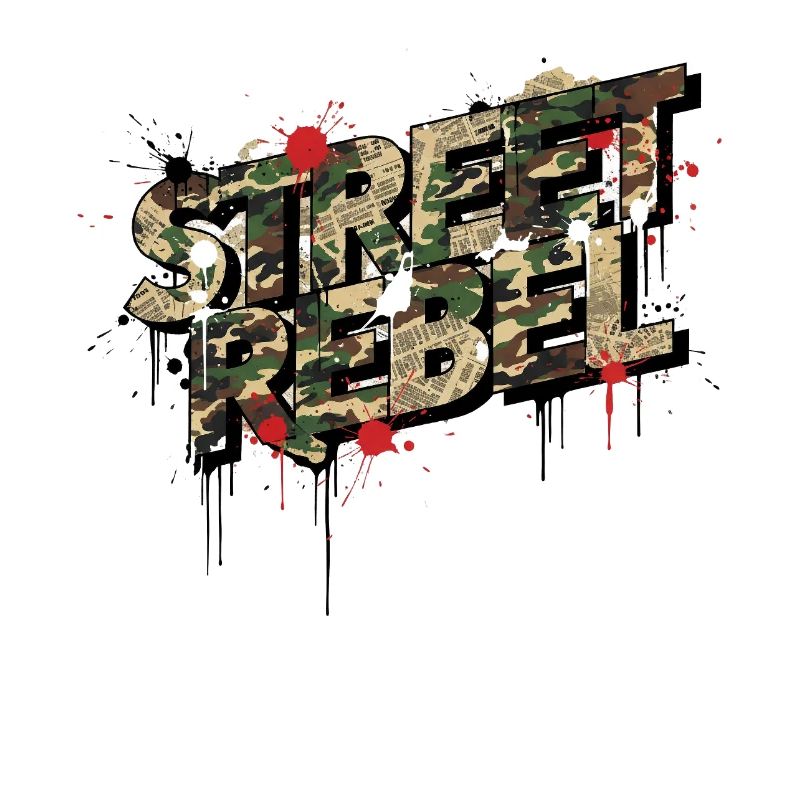 Déclaration de graffiti de camouflage de rebelle de rue