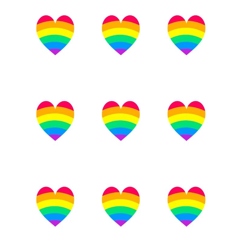 LGBT Pride Rainbow Hearts