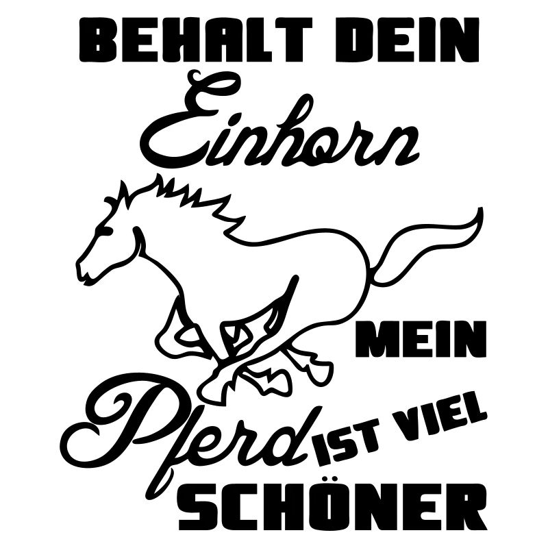 Pferd vs Einhorn Geschenk Tier lustig Spruch