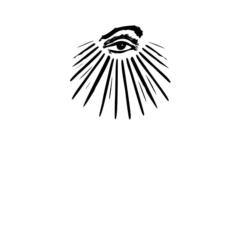 Oeil avec rayons de soleil