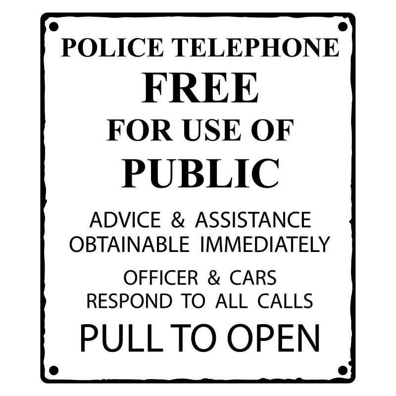 police box text
