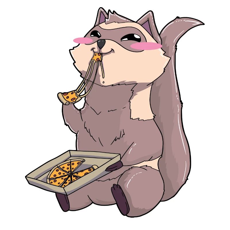 Frettchen Pizza Kawaii