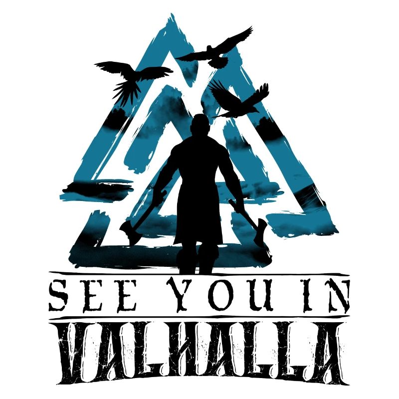 See You In Valhalla Viking Valknut Ravens
