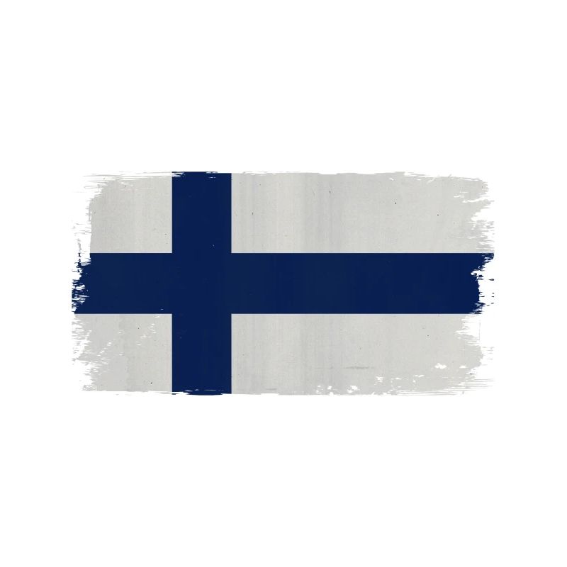 Drapeau finlandais aspect acrylique