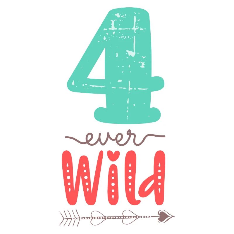 Four Ever Wild 4. Geburtstag Geschenk Mädchen