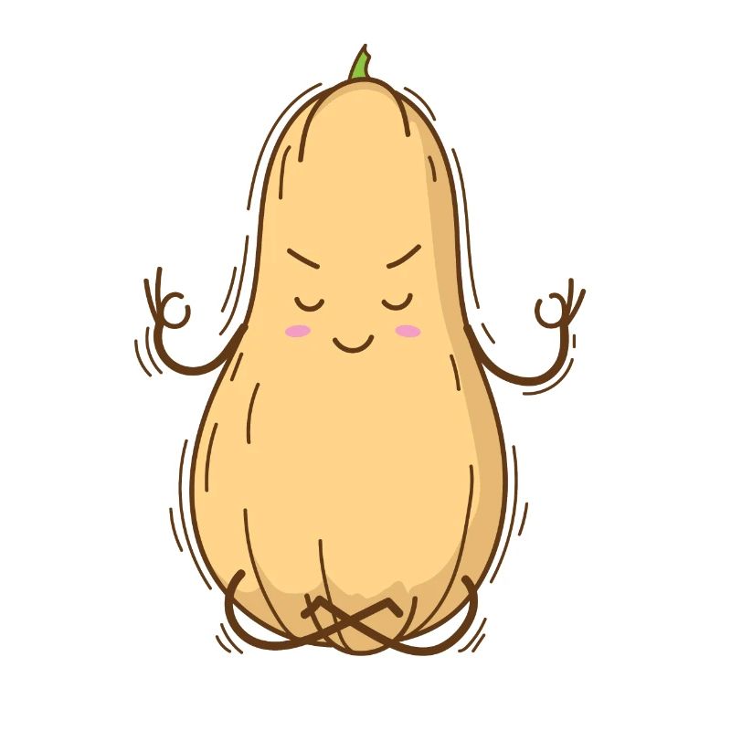 Butternut Pumpkin while meditating