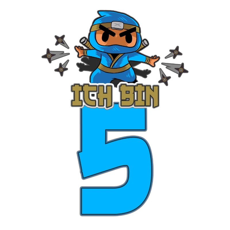 Kinder Ninja Fünfter Geburtstag Samurai Ninja 5